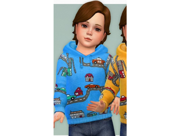 1613285889541843.png 模拟人生4小男孩卡通汽车连帽衫MOD