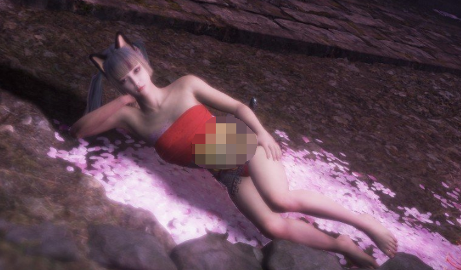 仁王2蝴蝶结蕾丝半透明内衣MOD