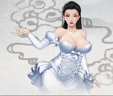 1615259965741177.png 鬼谷八荒丰满蓝白蕾丝婚纱服饰MOD