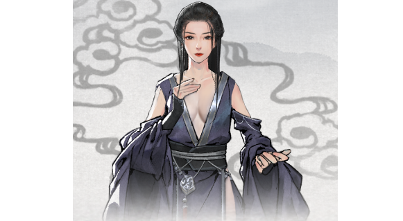 1615874503745861.png 鬼谷八荒紫色深V露袖服饰MOD