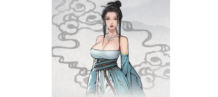 1616056717716816.png 鬼谷八荒蓝色露肩抹胸服饰MOD