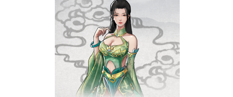鬼谷八荒绿金纹古风广袖服饰MOD