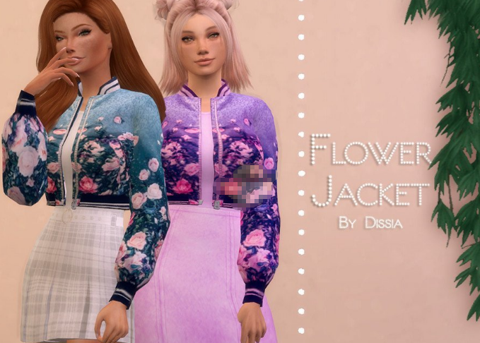 模拟人生4美丽的女性印花外套MOD