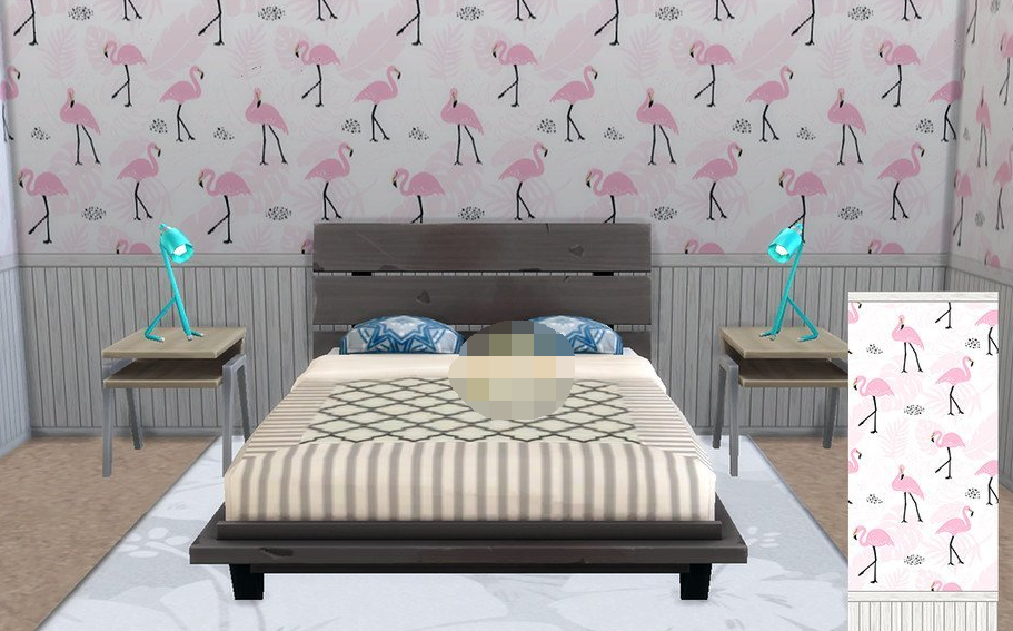 模拟人生4火烈鸟墙纸MOD