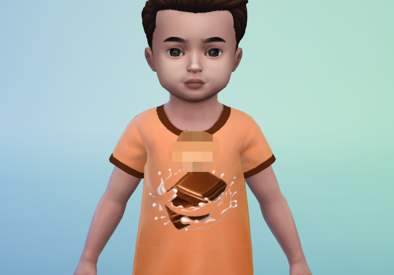 模拟人生4巧克力牛奶幼儿t恤MOD