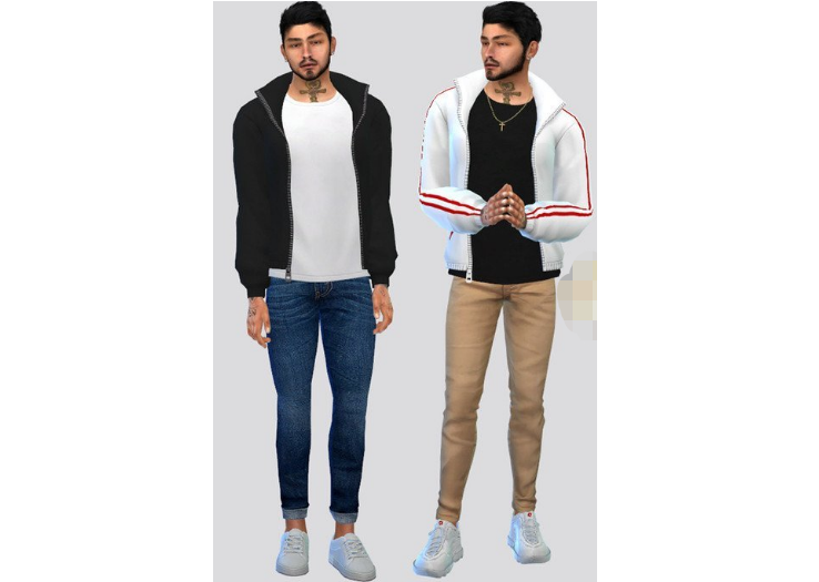 模拟人生4男士帅气运动夹克MOD