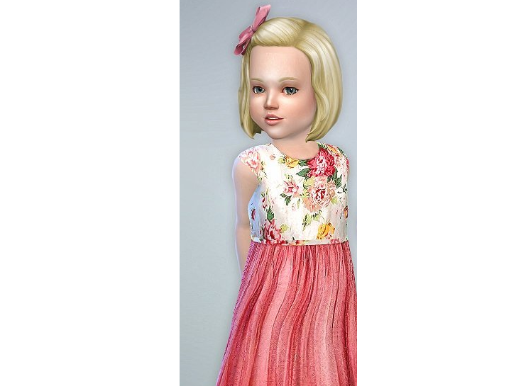 模拟人生4幼儿花卉薄纱连衣裙MOD