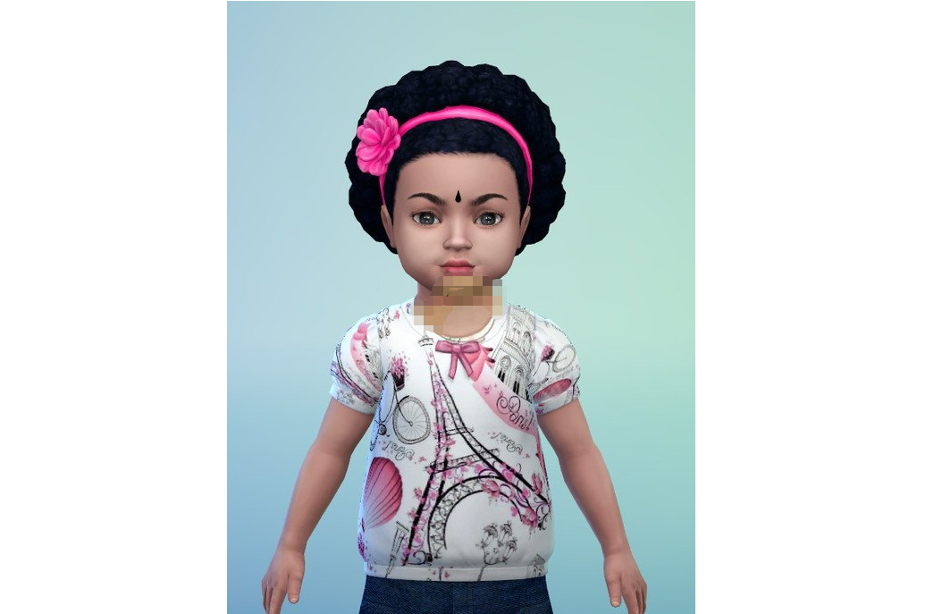 模拟人生4小女孩美丽印花衬衫MOD