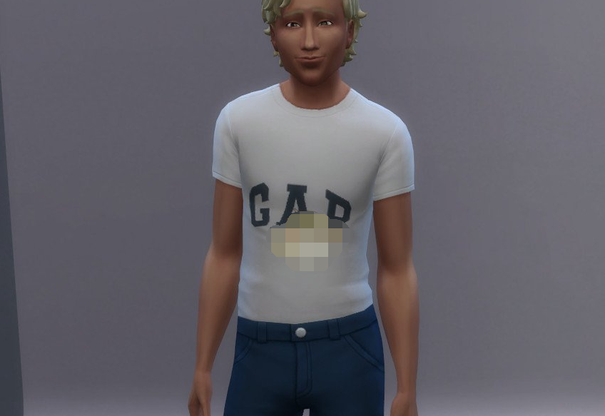 模拟人生4男士经典GAP上衣MOD