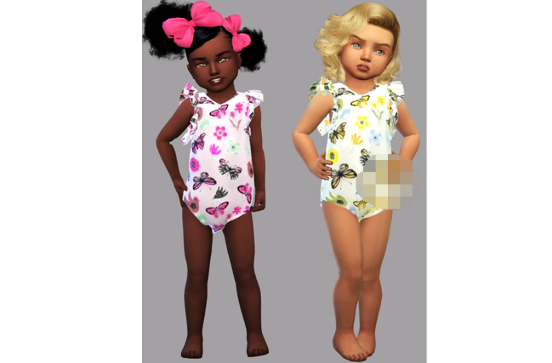模拟人生4幼儿蝴蝶泳衣MOD