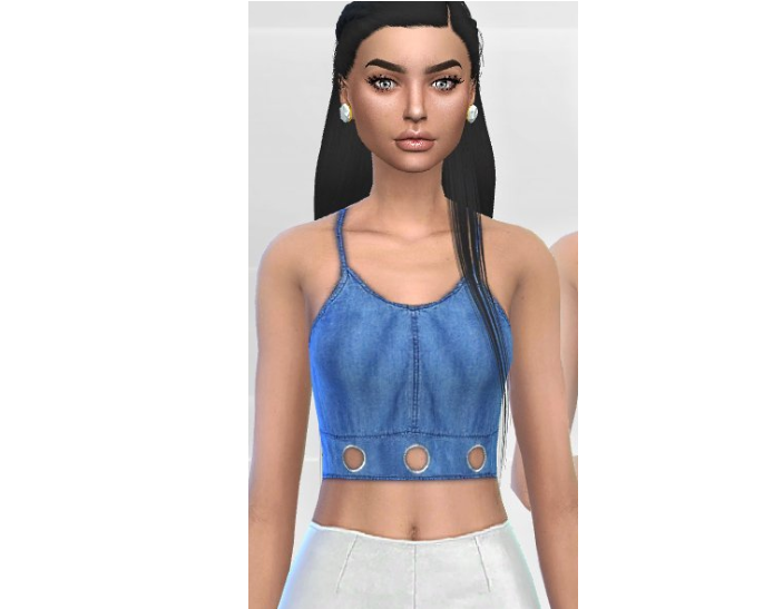 模拟人生4女性吊带牛仔上衣MOD