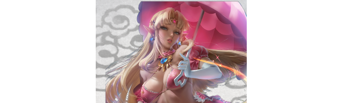 鬼谷八荒金发美少女精灵立绘MOD