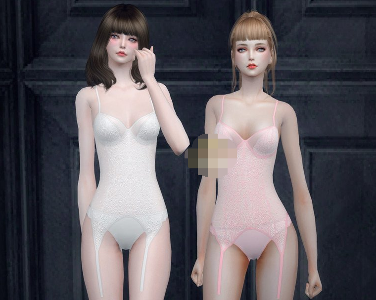模拟人生4蕾丝吊带性感内衣MOD