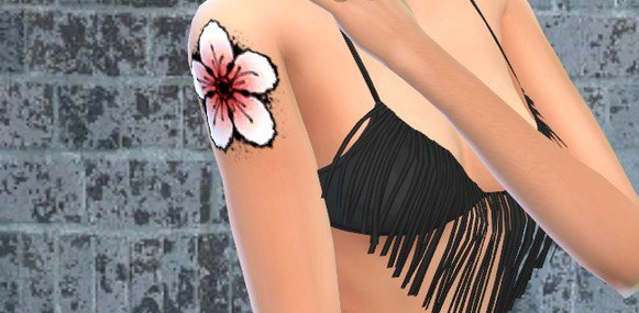 模拟人生4彩色樱花纹身MOD