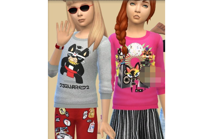 模拟人生4小孩斗牛犬毛衣MOD