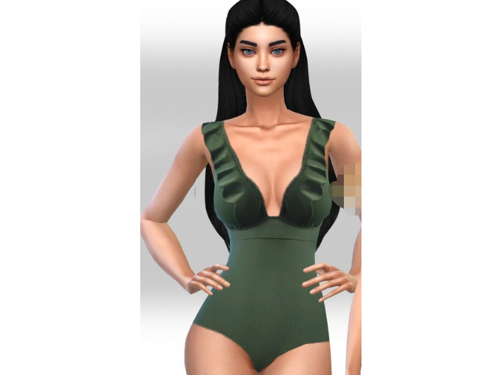 模拟人生4荷叶边性感泳装MOD