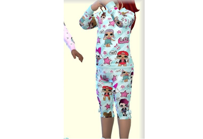 模拟人生4幼儿可爱卡通长裤MOD