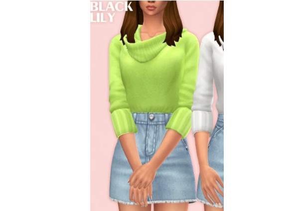 模拟人生4女性围领毛衣MOD