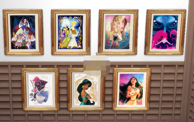 模拟人生4迪士尼的公主绘画MOD