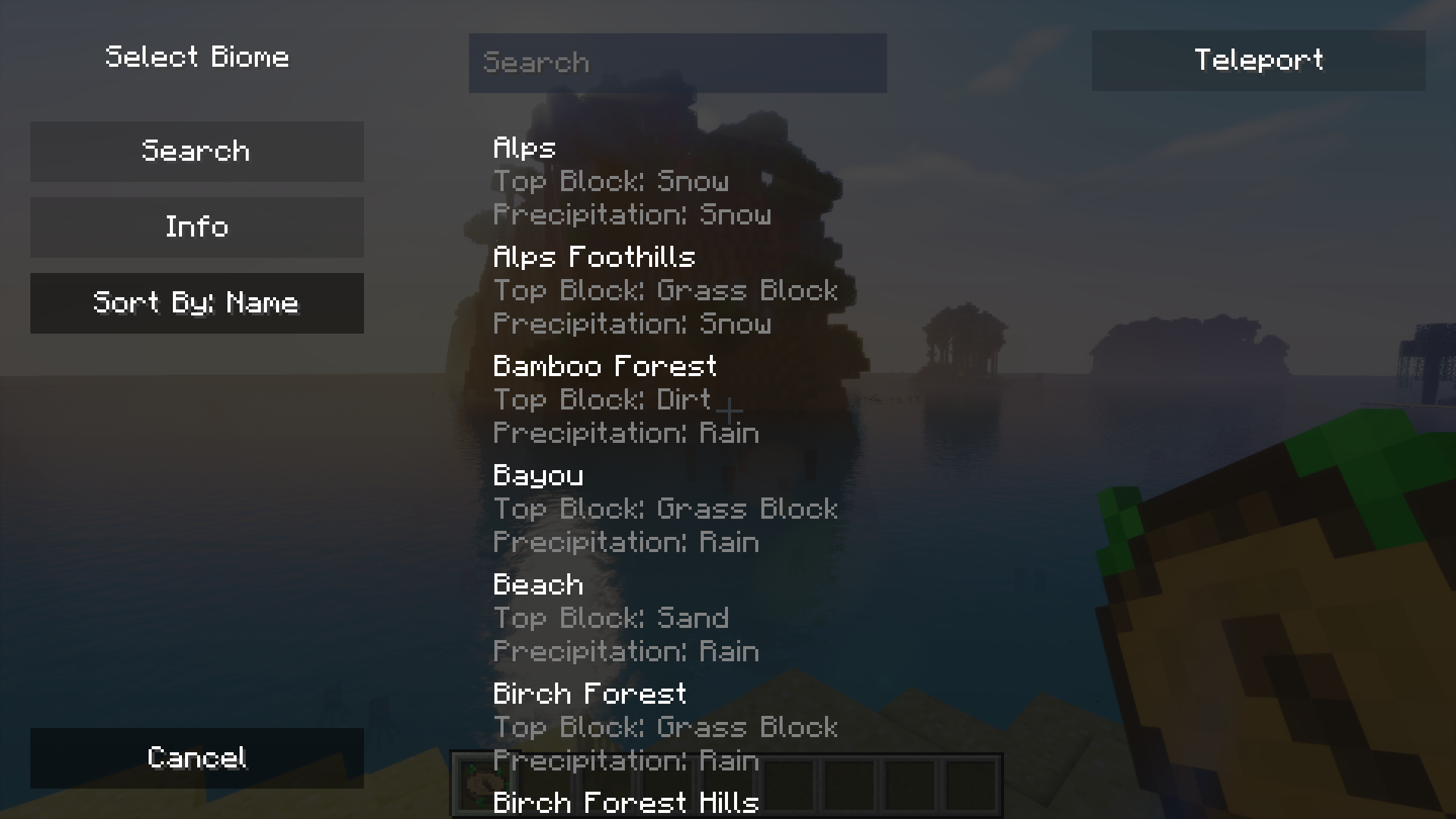 《我的世界》1.16.5生物群系指南针MOD