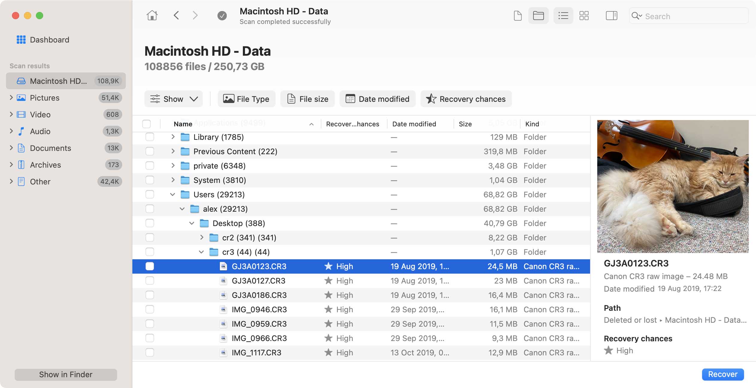 Scan, Review and Recover - Simple Data Recovery for Mac Disk Drill 5.3.1313