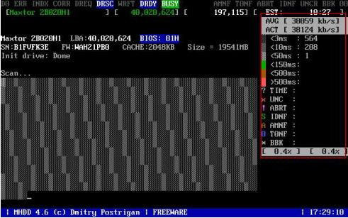 MHDD 硬盘检测工具截图