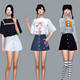 模拟人生4玛丽金底高腰线裙MOD