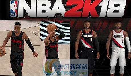 NBA2K18开拓者队达米安利拉德最新身形面补MOD