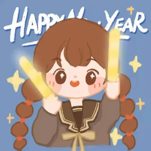 卡通可爱女生新年头像素材