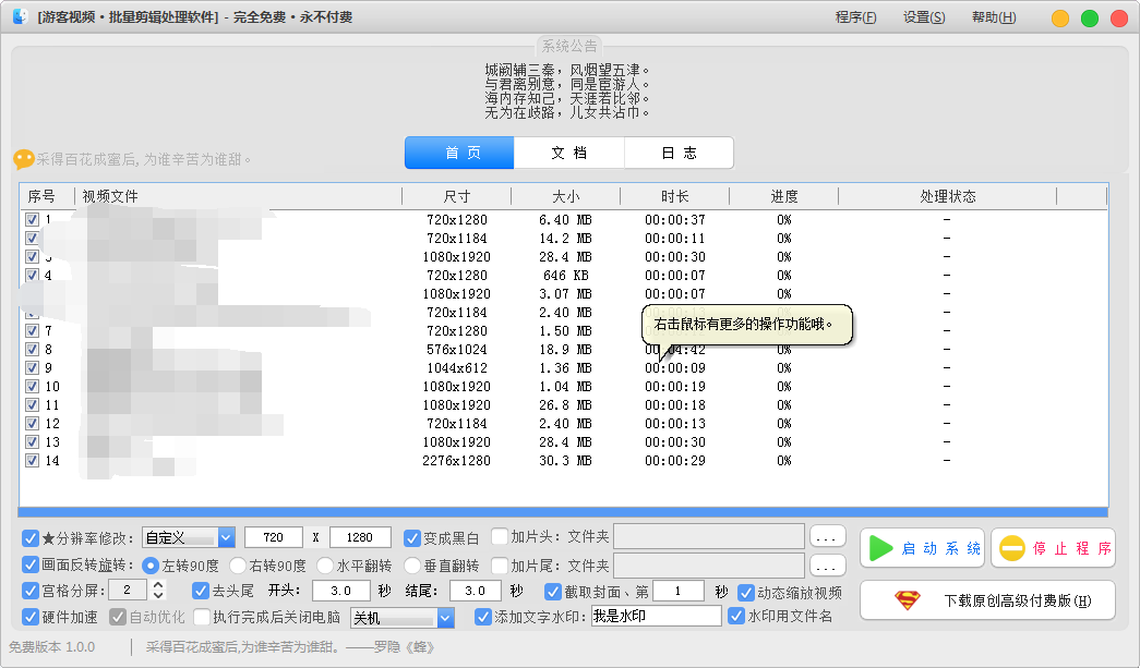 游客视频批量剪辑软件