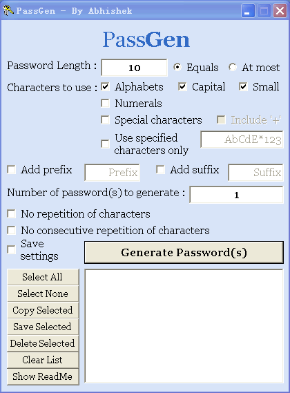 PassGen v1.7.6 PassGen v1.7.6