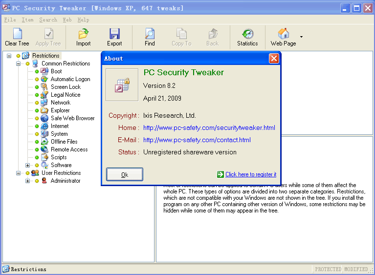 PC Security Tweaker v10.5 PC Security Tweaker v10.5