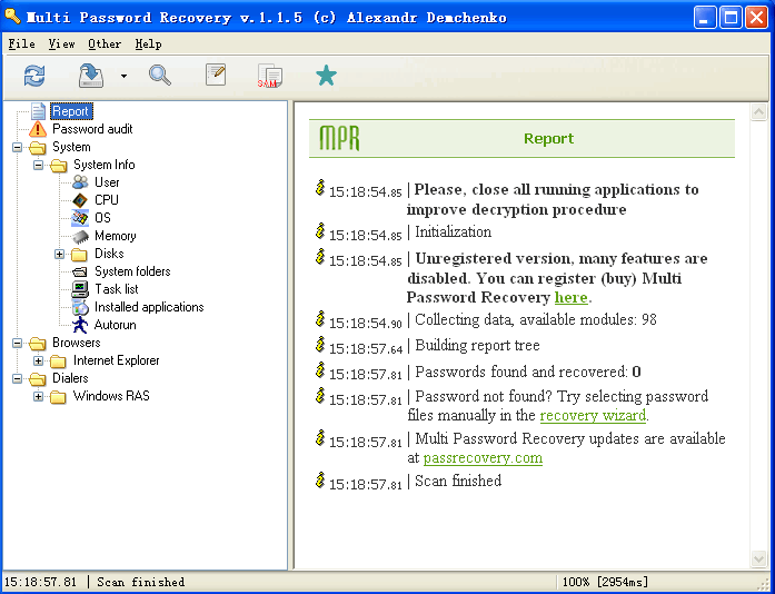 Multi Password Recovery v1.2.14 Multi Password Recovery v1.2.14