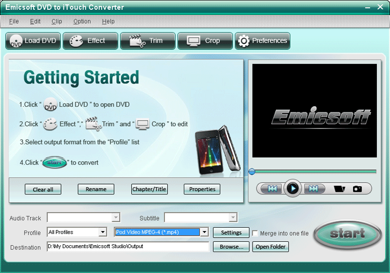 Emicsoft DVD to iTouch Converter(DVD转iTouch) v4.1.21 Emicsoft DVD to iTouch Converter(DVD转iTouch) v4.1.21