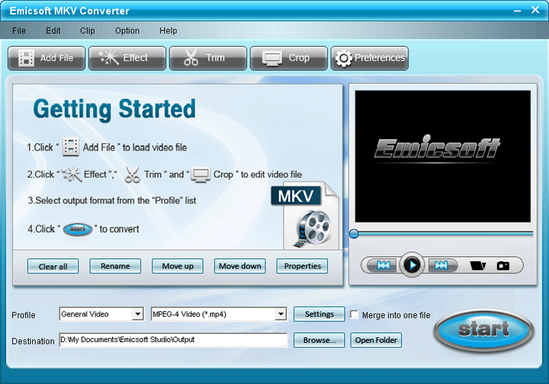 Emicsoft MKV Converter(MKV转换器) v4.1.25 Emicsoft MKV Converter(MKV转换器) v4.1.25