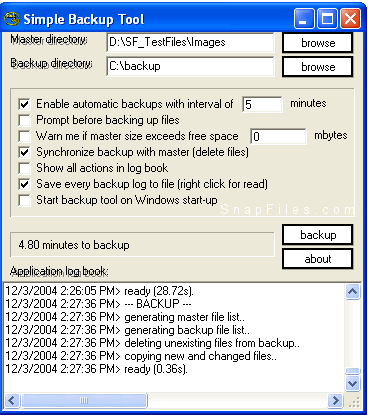 Simple Backup Tool v1.7.2.106 Simple Backup Tool v1.7.2.106