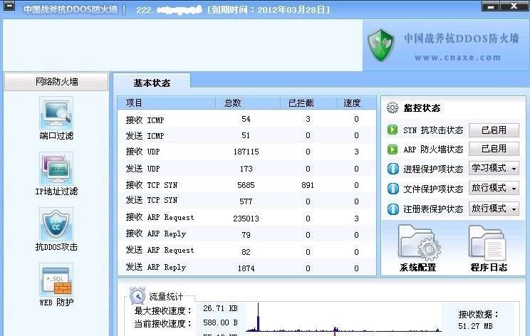 中国战斧抗DDoS防火墙 2011 Build 201102113 中国战斧抗DDoS防火墙 2011 Build 201102113