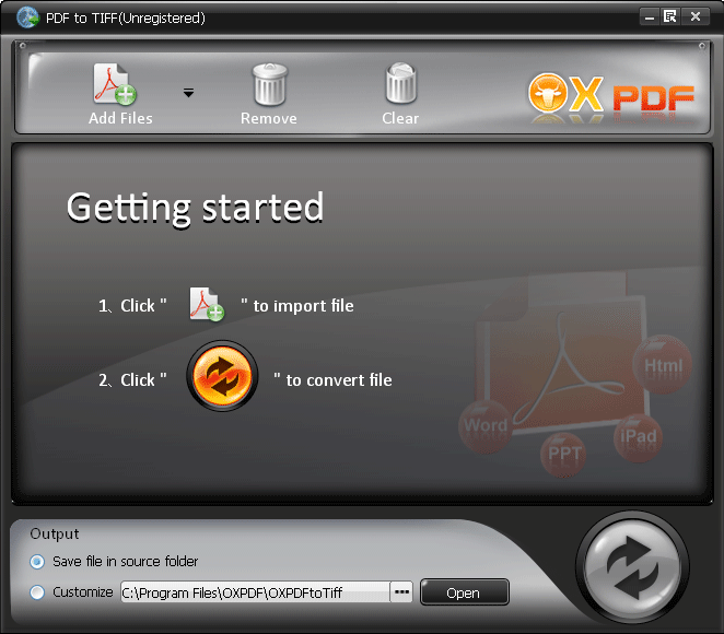 OX PDF to TIFF Converter(PDF转换器) v1.0.32