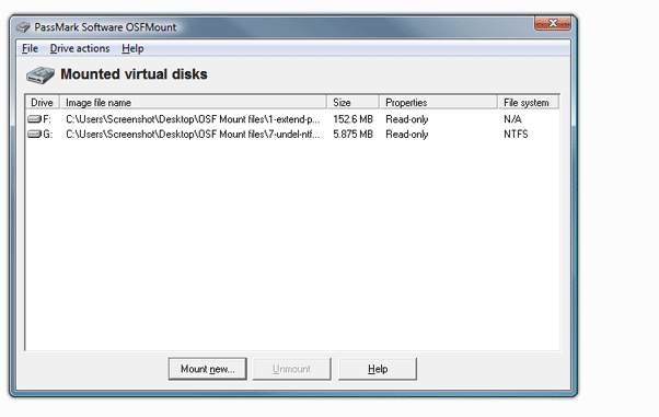 OSFMount v3.0.1005.4 OSFMount v3.0.1005.4