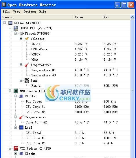 Open Hardware Monitor(硬件监控检测软件) v0.9.10 Open Hardware Monitor(硬件监控检测软件) v0.9.10