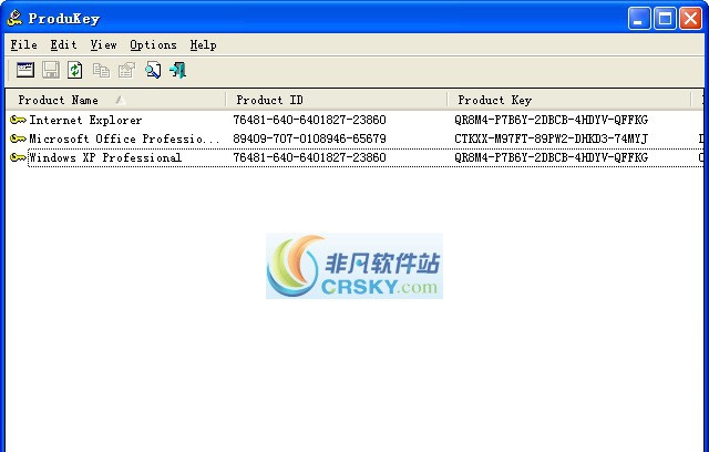 ProduKey(软件序号记录工具) v1.9 ProduKey(软件序号记录工具) v1.9