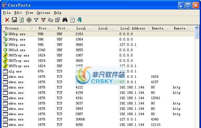 CurrPorts(网络连接检测工具) v2.3 CurrPorts(网络连接检测工具) v2.3