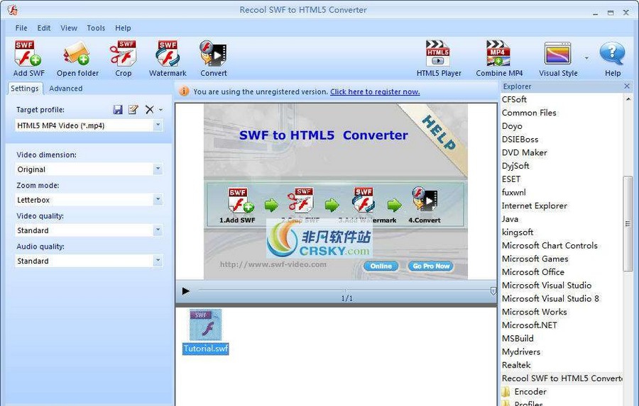 Recool SWF to HTML5 Converter v2.8 Recool SWF to HTML5 Converter v2.8