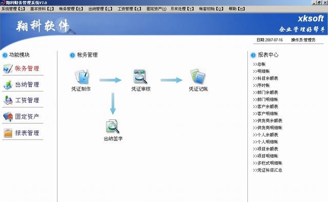 翔科财务管理系统 v8.5 翔科财务管理系统 v8.5