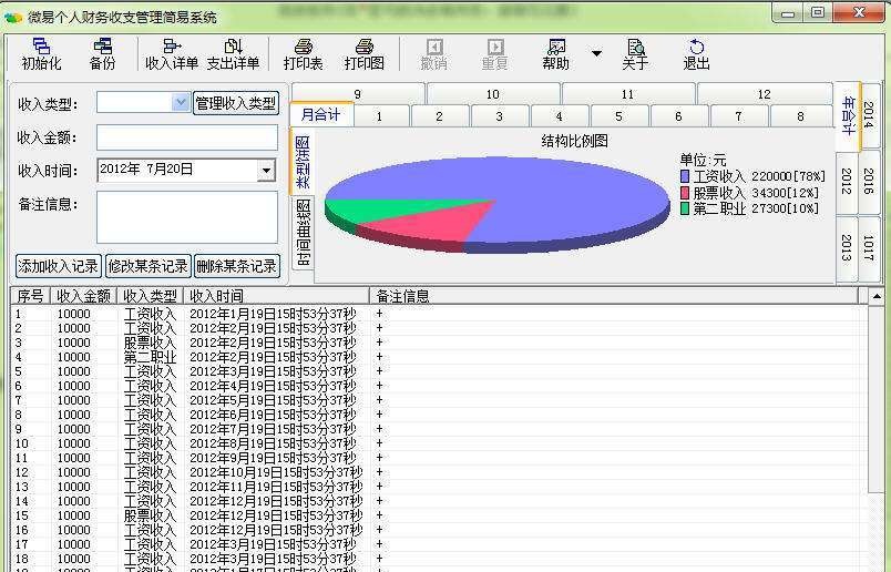 微易个人财务收支管理简易系统 v3.8 微易个人财务收支管理简易系统 v3.8