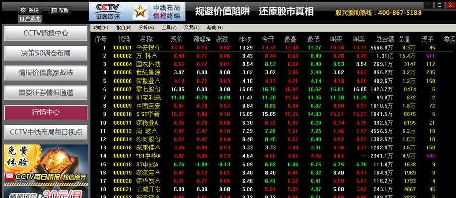 CCTV证券资讯情报终端炒股软件 v1.10 CCTV证券资讯情报终端炒股软件 v1.10