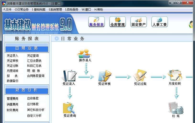润衡基建财务管理软件 v9.4 润衡基建财务管理软件 v9.4
