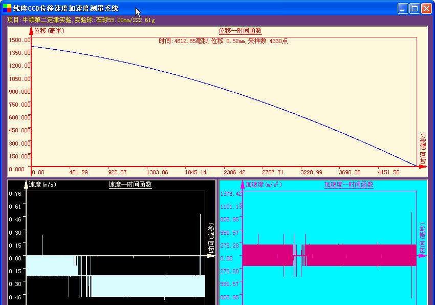 位移速度加速度测量软件 v1.6 位移速度加速度测量软件 v1.6