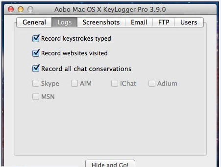 Aobo Mac OS X Keylogger Standard v3.9.7 Aobo Mac OS X Keylogger Standard v3.9.7