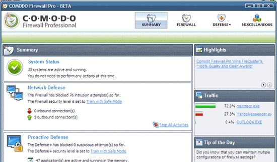 COMODO Firewall(科摩多防火墙) v12.2.2.7042